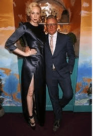 Giles with his girlfriend, Christie